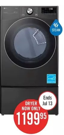 The Brick LG 7.4-cu.ft. Steam Dryer offer