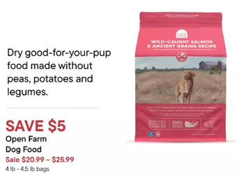 Petvalu Open Farm Dog Food offer