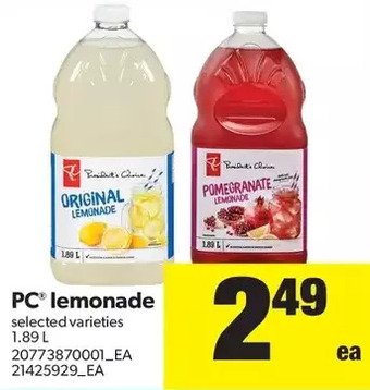 Real Canadian Superstore PC Lemonade offer