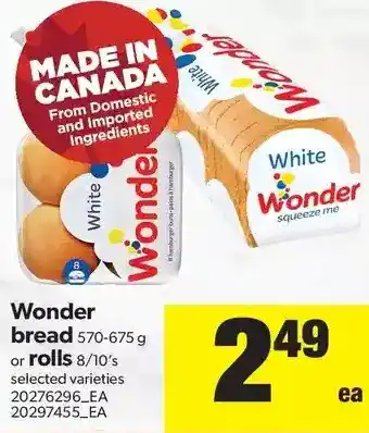 Real Canadian Superstore Wonder Bread or Rolls offer