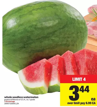 Real Canadian Superstore Whole Seedless Watermelon offer