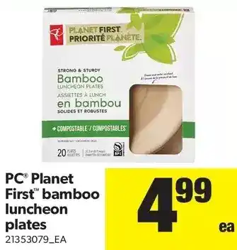 Real Canadian Superstore PC Planet First Bamboo Luncheon Plates offer