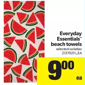 Real Canadian Superstore Everyday Essentials Beach Towels offer