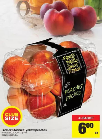 Real Canadian Superstore Farmer's Market Yellow Peaches offer
