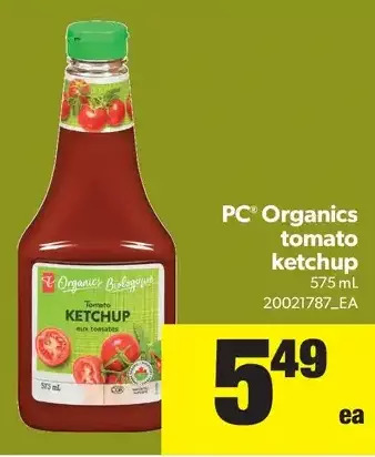 Real Canadian Superstore PC Organics Tomato Ketchup offer
