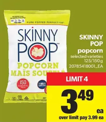 Real Canadian Superstore Skinny Pop Popcorn offer