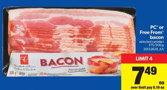 Real Canadian Superstore PC or Free From Bacon offer