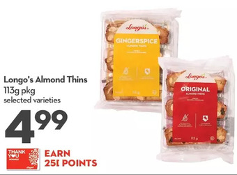 Longo's Longo's Almond Thins offer