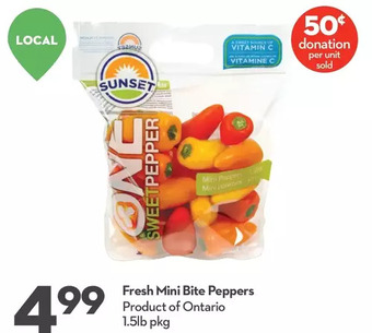 Longo's Fresh Mini Bite Peppers offer