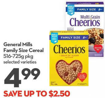 Longo's General Mills Family Size Cereal offer