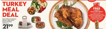 Longo's Raised Without Antibiotics Rotisserie Style Turkey Breast and 2 Sides offer