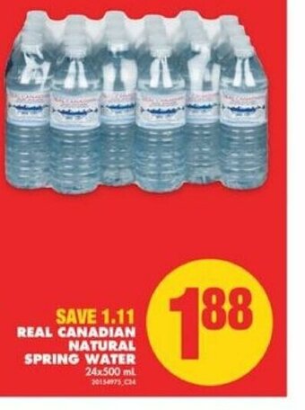 No Frills Real Canadian Natural Spring Water offer