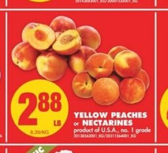 No Frills Yellow Peaches or Nectarines offer