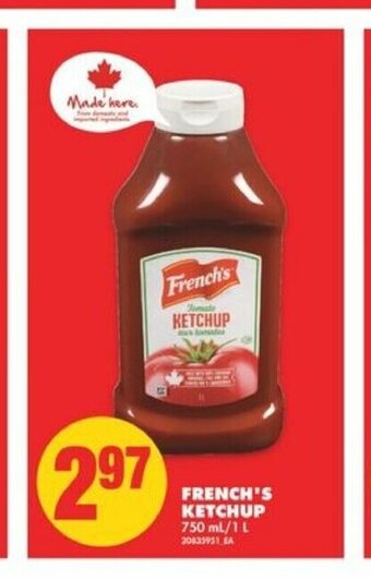 No Frills French's Ketchup offer