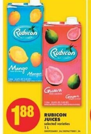 No Frills Rubicon Juices offer