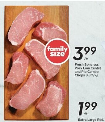 Sobeys Fresh Boneless Pork Loin Centre And Rib Combo Chops offer