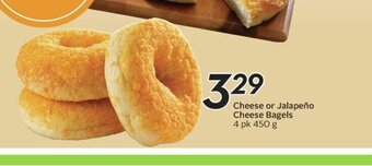 Sobeys Cheese or Jalapeno Cheese Bagels offer