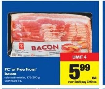 Real Canadian Superstore PC or Free From Bacon offer