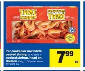 Real Canadian Superstore PC Cooked or Raw White Peeled Shrimp offer