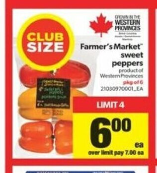 Real Canadian Superstore Farmer's Market Sweet Peppers offer
