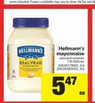 Real Canadian Superstore Hellmann's Mayonnaise offer