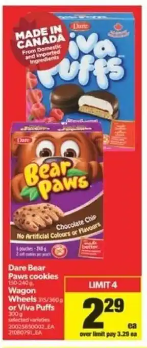 Real Canadian Superstore Dare Bear Paws Cookies offer