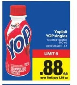 Real Canadian Superstore Yoplait YOP Singles offer