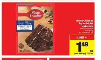 Real Canadian Superstore Betty Crocker Cake Mix offer