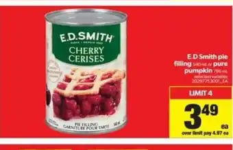 Real Canadian Superstore E.D Smith Pie Filling Pure Pumpkin offer