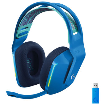 Best Buy Logitech G733 LIGHTSPEED RGB Wireless Gaming Headset - Blue offer