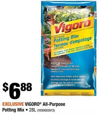Home Depot Vigoro All-Purpose Potting Mix offer
