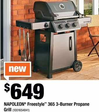 Home Depot Napoleon Freestyle 365 3-Burner Propane Grill offer