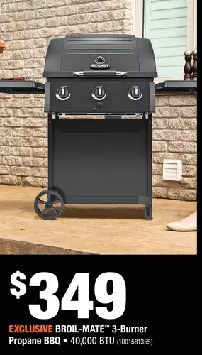 Home Depot Broil-Mate 3-Burner Propane BBQ offer
