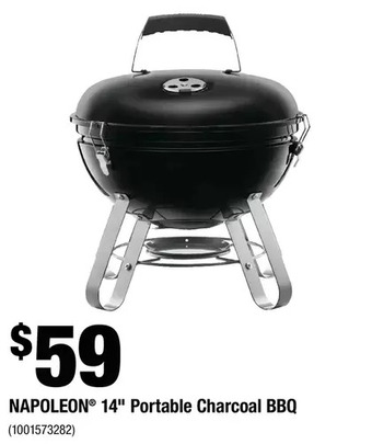 Home Depot Napoleon 14" Portable Charcoal BBQ offer