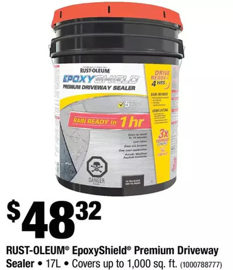 Home Depot Rust-Oleum EpoxyShield Premium Driveway Sealer offer
