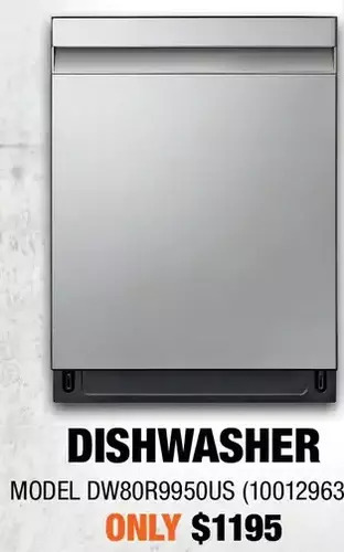 Home Depot Samsung Dishwasher offer