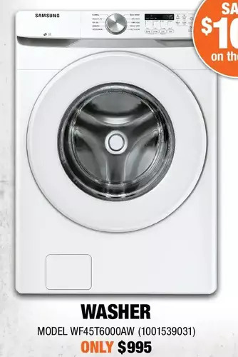 Home Depot Samsung Washer offer
