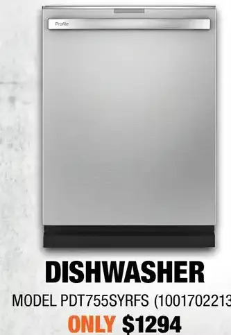 Home Depot GE Profile Dishwasher offer