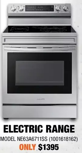 Home Depot Samsung Electric Range offer