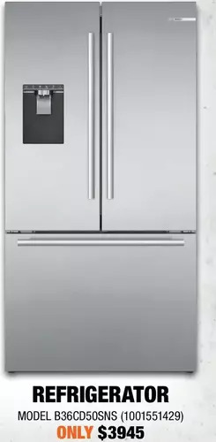 Home Depot Bosch Refrigerator offer