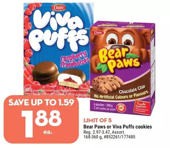 Giant Tiger Bear Paws Cookies offer