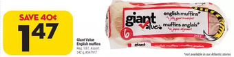 Giant Tiger Giant Value English Muffins offer