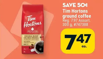 Giant Tiger Tim Hortons Ground Coffee offer