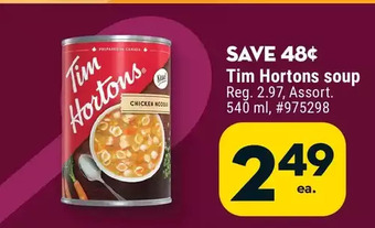 Giant Tiger Tim Hortons Soup offer