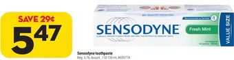 Giant Tiger Sensodyne Toothpaste offer