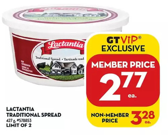 Giant Tiger Lactantia Traditional Spread offer
