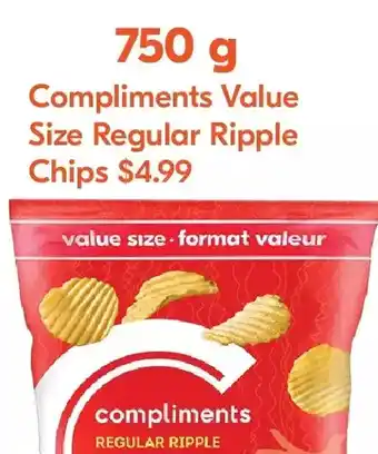 Sobeys Compliments Value Size Regular Ripple Chips offer