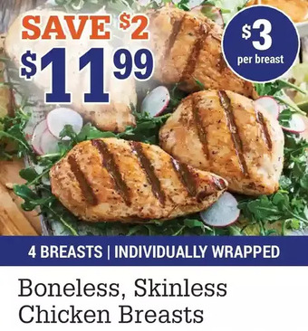 M & M Food Market Boneless, Skinless Chicken Breasts offer