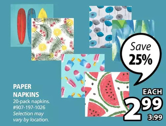 JYSK PAPER NAPKINS offer