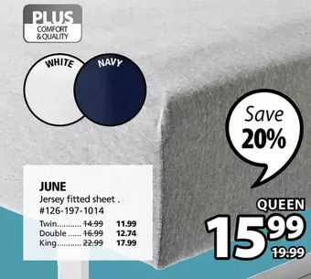 JYSK JUNE (Fitted Sheet) offer